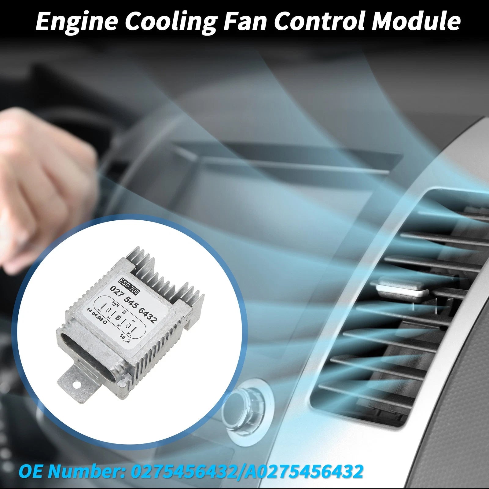 Engine Cooling Fan Control Module No.0275456432 for Mercedes-Benz CL500 (2000–2006)