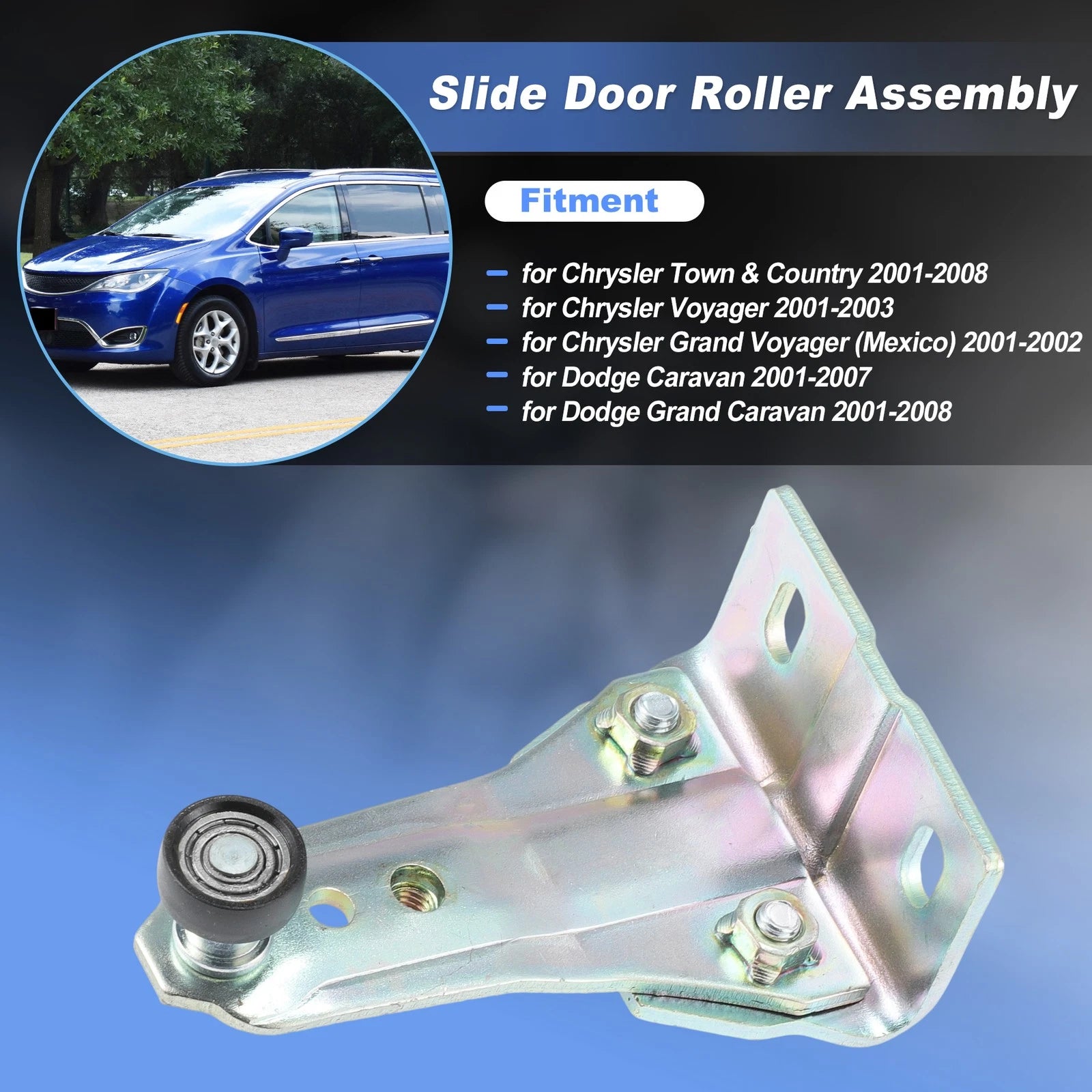 924-910 Upper Left/Right Sliding Door Roller for Chrysler Town & Country 