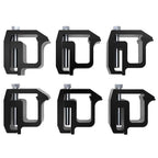 Set of 6 Mounting Clamps for Truck Cap Topper (Heavy Duty, Black)