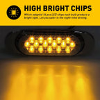 Set of 4 LED Oval Side Marker Lights for Truck Trailer