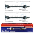 2X Rear CV Joint Axle Shafts for Toyota Highlander Lexus RX300 (2001–2007)