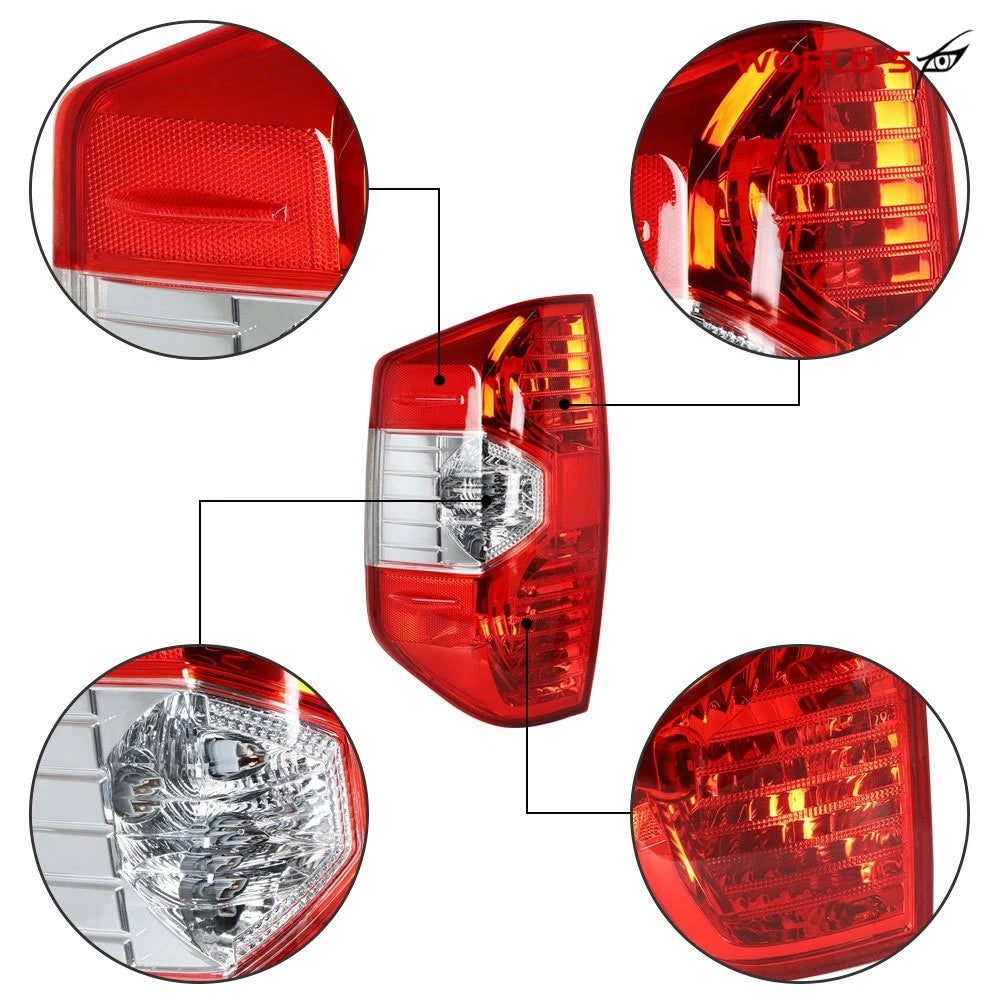 Tail Light for Toyota Tundra (2014–2020) Driver Left Side Halogen Housing