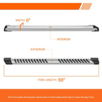 Set of 2 Chrome Step Nerf Bars for Ford F150/F250/F350 Crew Cab (2015–2021)