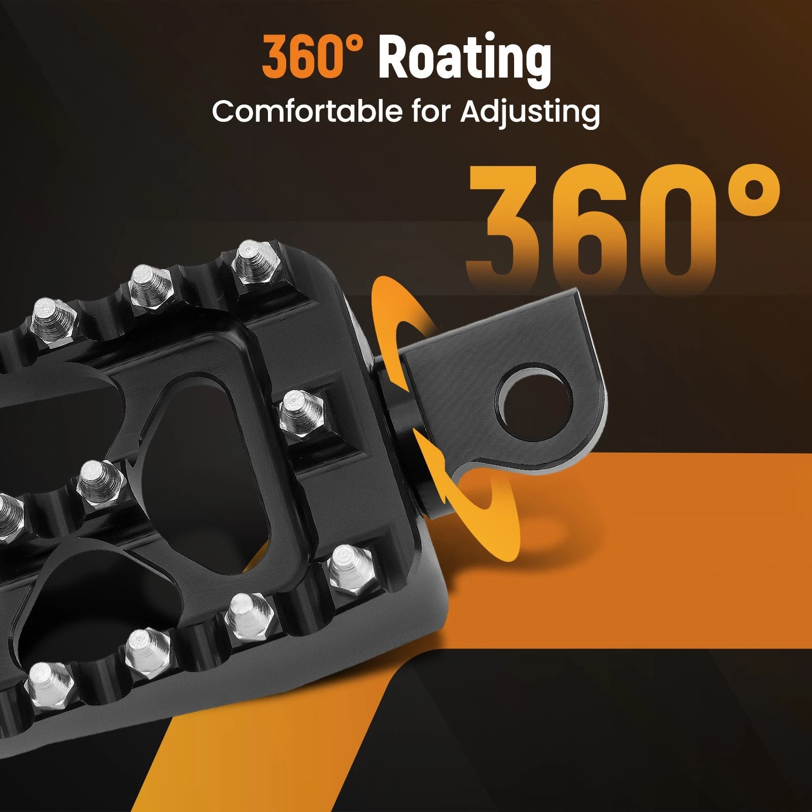 CNC Wide Foot Pegs for Harley Iron 883 2009–2017 (Rotating MX Chopper Bobber)