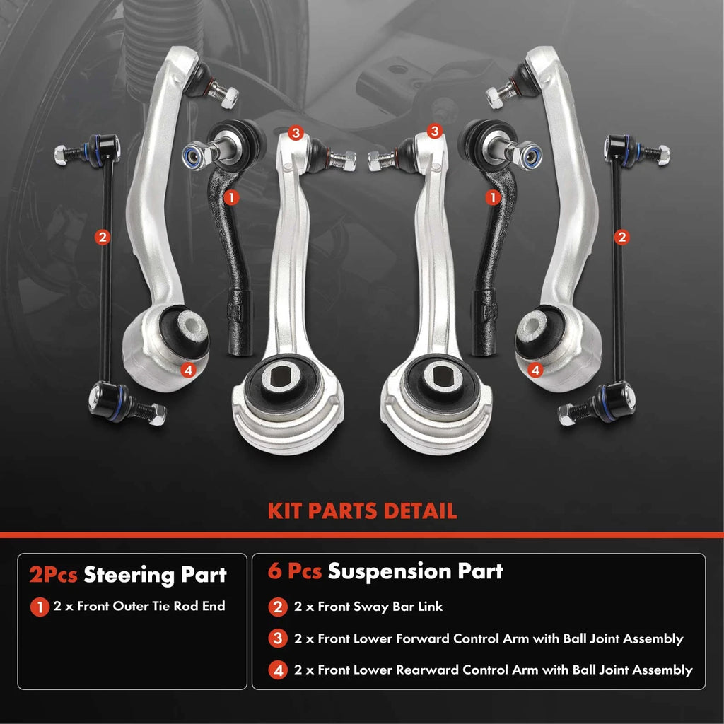 8X Front Control Arm with Ball Joint for Mercedes-Benz C250 (2012–2015)