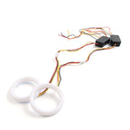 2X White Amber 95MM Switchback LED Angel Eyes Halo Rings for Car Headlight Retrofit