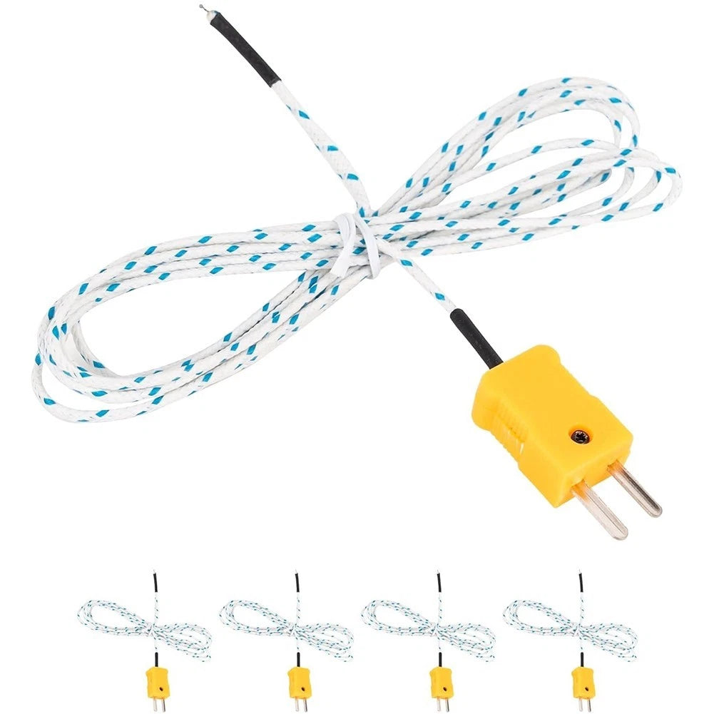 Set of 5 KType Temperature Probes with Long Cable for Automotive Use