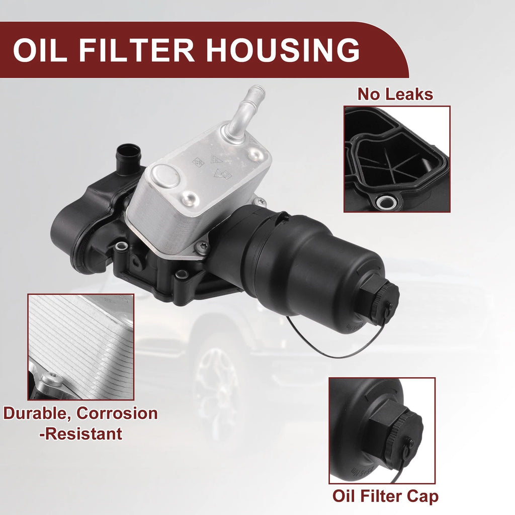 Engine Oil Cooler Filter Housing with Seals for Volkswagen Eos (2007–2016)