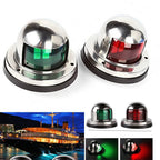 2 Pairs LED Bow Navigation Lights for Marine Boat Yacht Pontoon (12V)