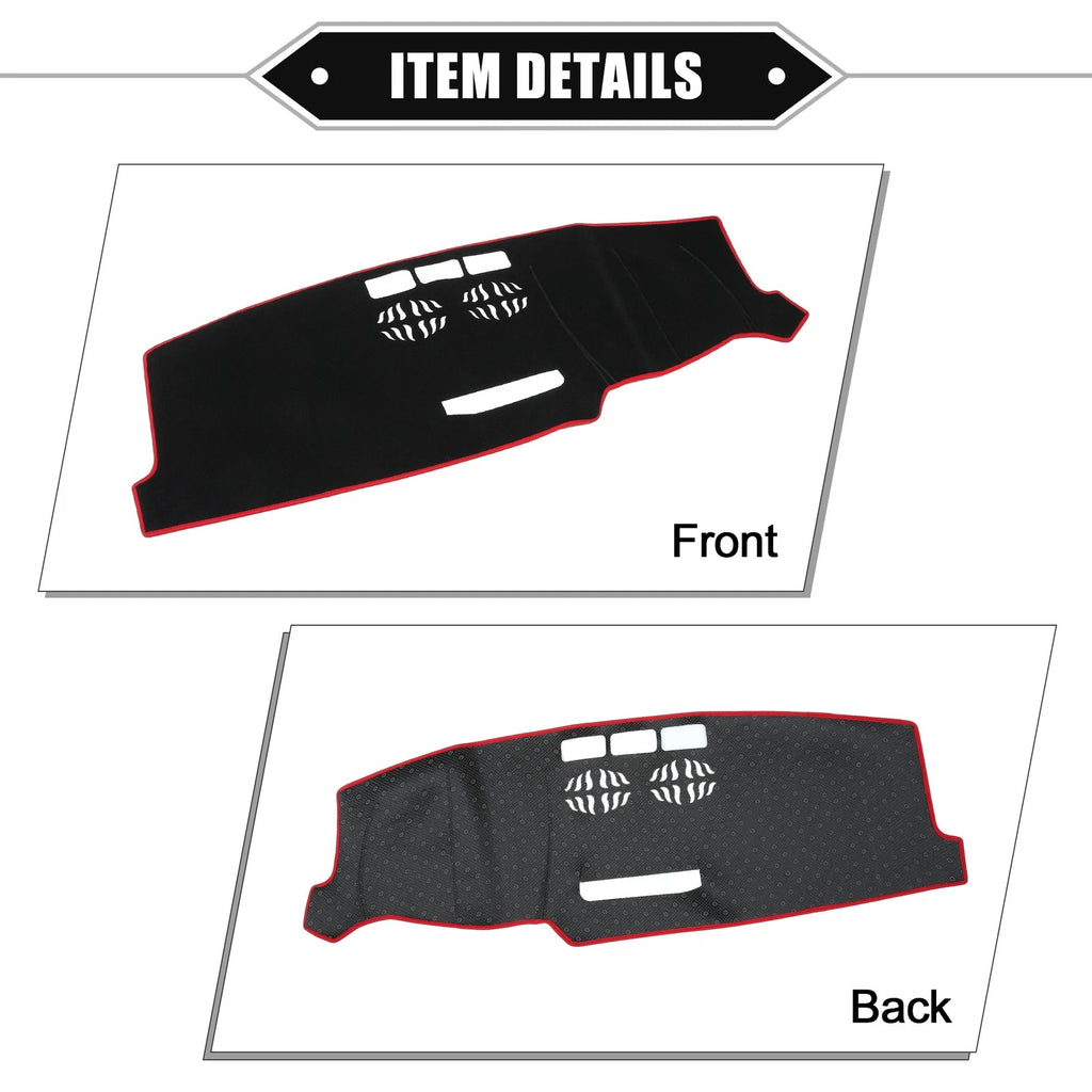 Dashboard Cover Mat for Mazda CX-5 (2016–2023) Black Red 634149337064