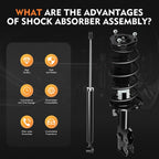 Set of 4 Complete Strut Springs & Shocks for Ford Fiesta (2010–2013)