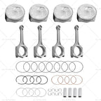 4X Piston & Rings Connecting Rod Kit for Kia Soul Forte Koup 2.0L (2014–2018)