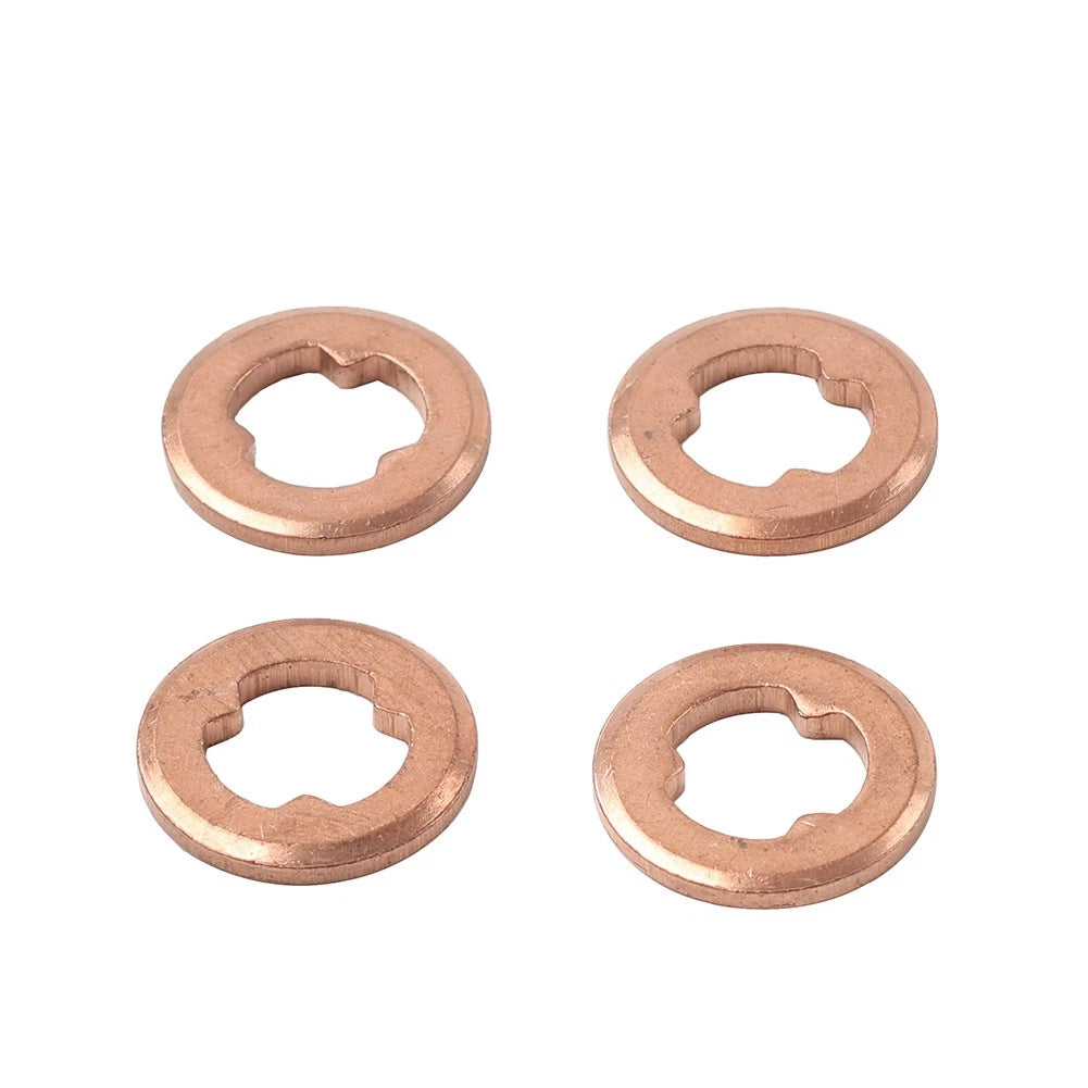 Set of 4 Copper Diesel Injector Nozzle Seal Washers for Mazda BT-50, Ford PJ PK