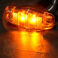 2X Clear/Amber LED Side Marker Lights for Universal Trailer Truck