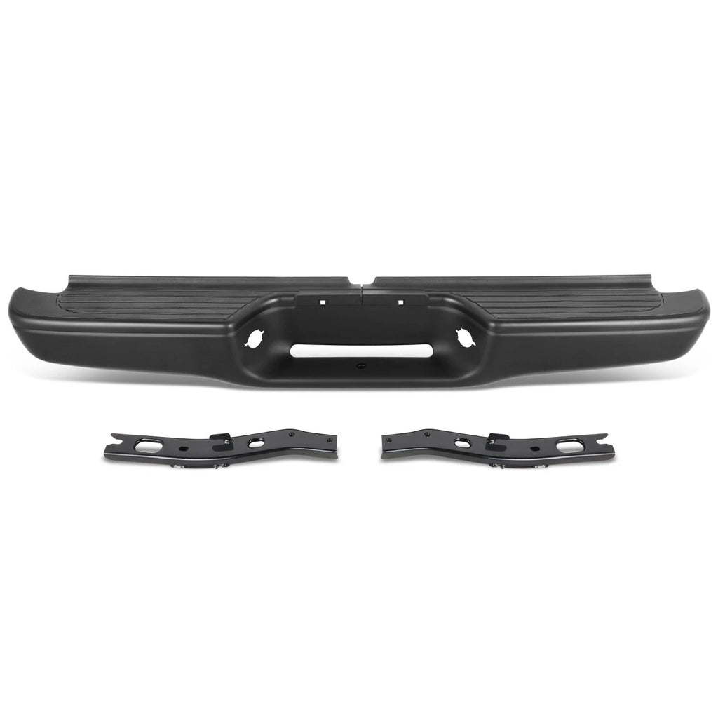Steel Rear Step Bumper for Toyota Tacoma (1995–2004) Black w/o Sensor Holes