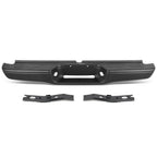 Steel Rear Step Bumper for Toyota Tacoma (1995–2004) Black w/o Sensor Holes