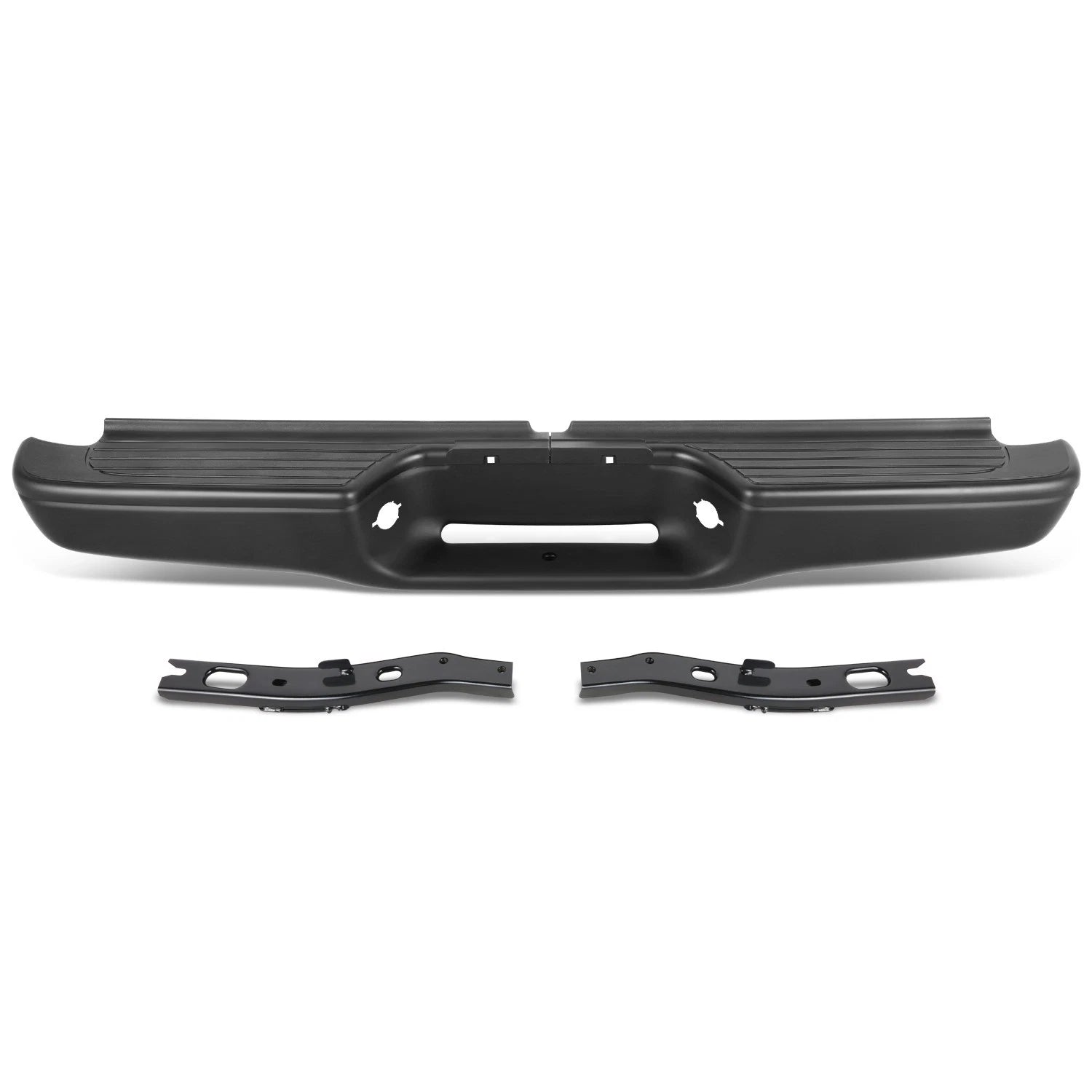 Steel Rear Step Bumper for Toyota Tacoma (1995–2004) Black w/o Sensor Holes