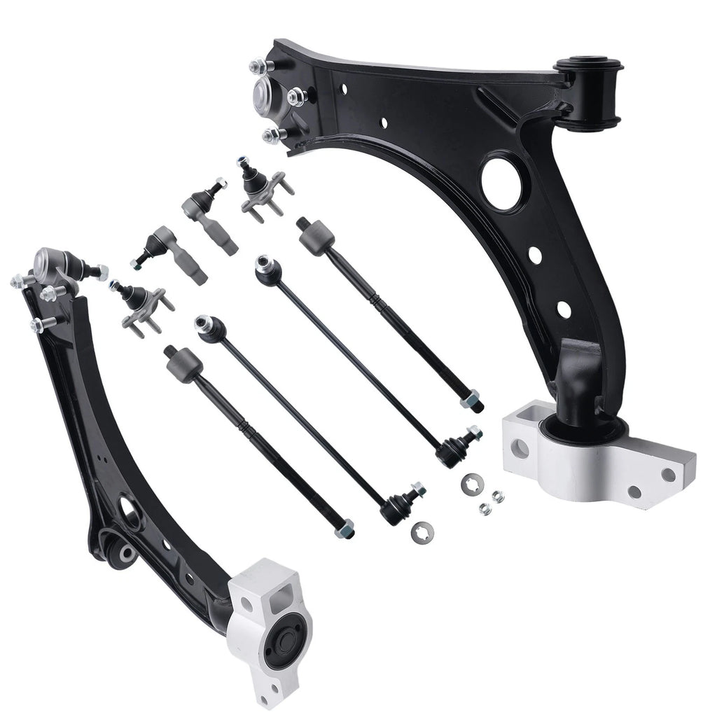 Front Lower Control Arms Tie Rods Sway Bars Links for Jetta Golf (2006–2014)