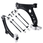 Front Lower Control Arms Tie Rods Sway Bars Links for Jetta Golf (2006–2014)