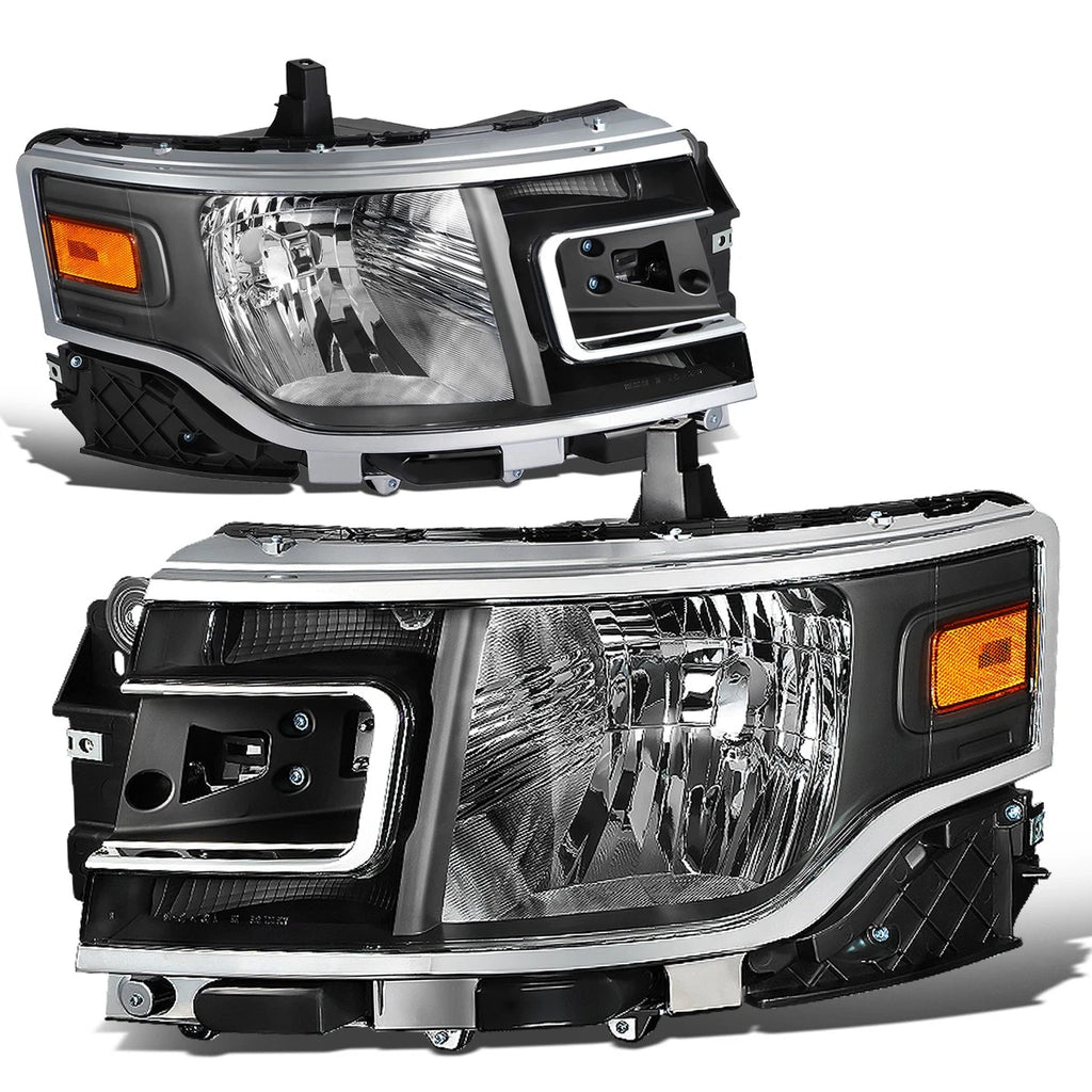 Set of 2 OE Style Headlights for Ford Flex (2013–2019) Black