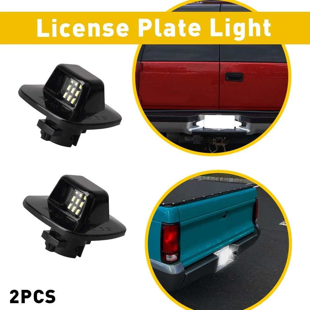 2pc LED License Plate Light Tag Lamps for Chevy C/K 1500 2500 3500 (1988–2000)