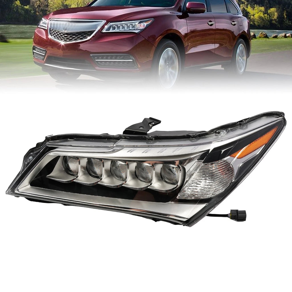 LED Headlight Assembly Driver Left Side for Acura MDX (2014–2016)