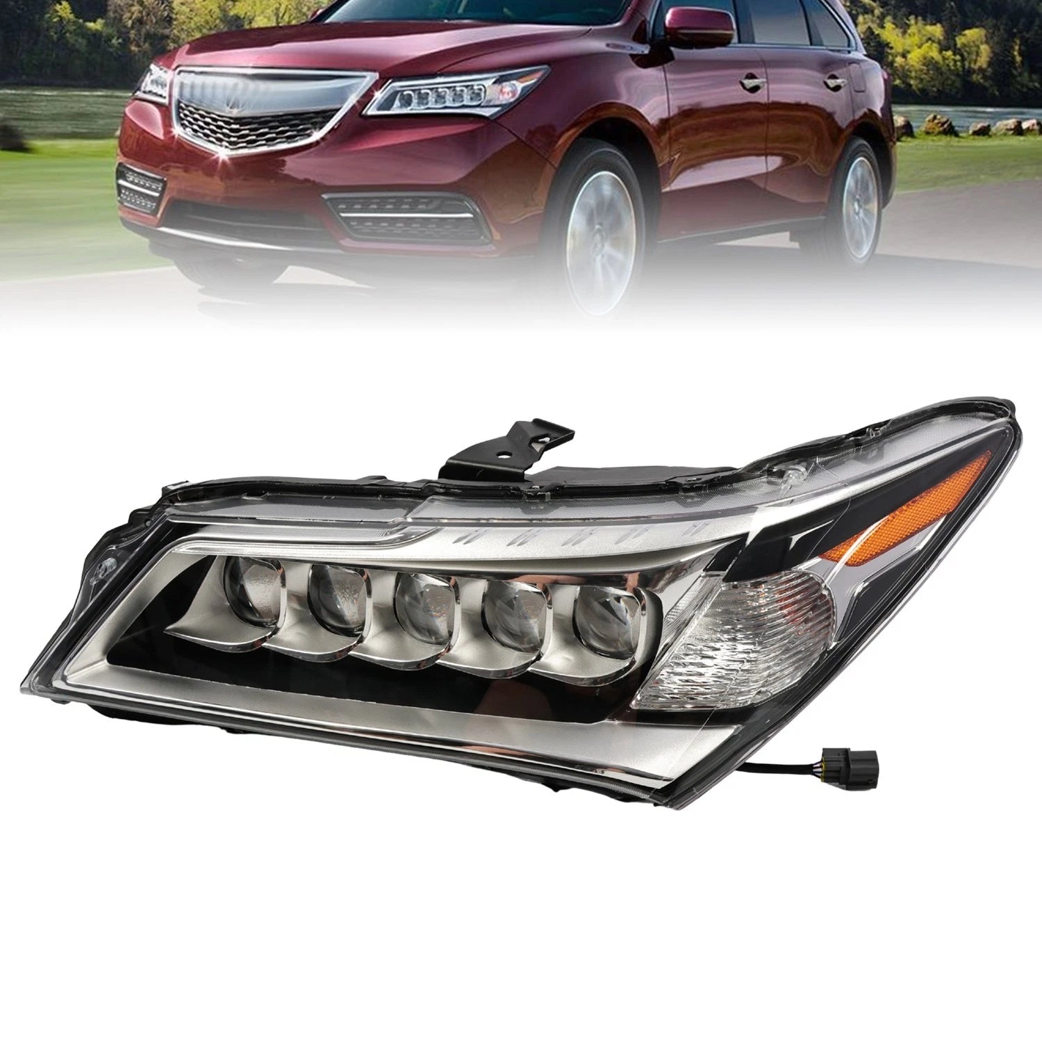 LED Headlight Assembly Driver Left Side for Acura MDX (2014–2016)