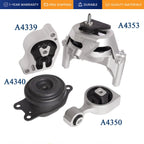 Set of 4 Motor Mounts for Nissan Altima 2.5L (2008–2018) A4339 A4340 A4350 A4353