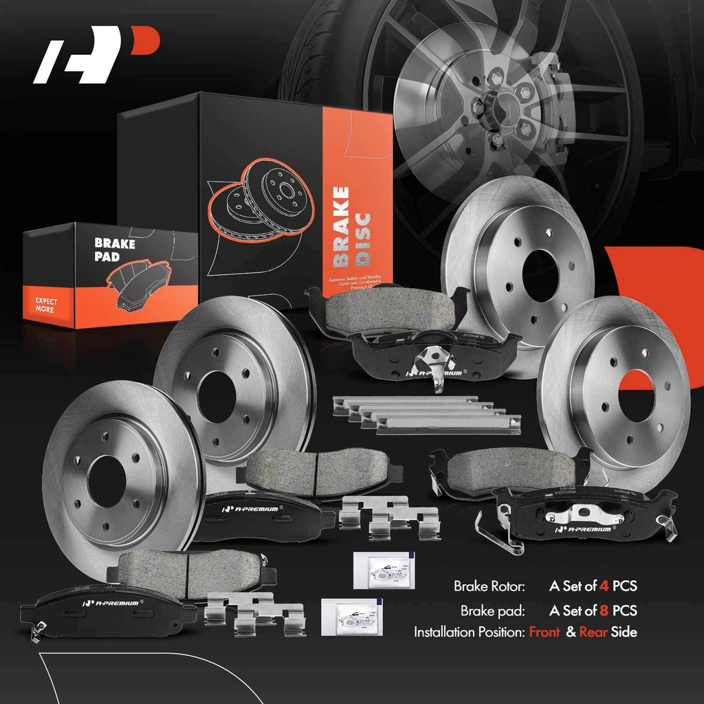 Disc Brake Rotors & Ceramic Pads for Nissan Titan (2004–2023)
