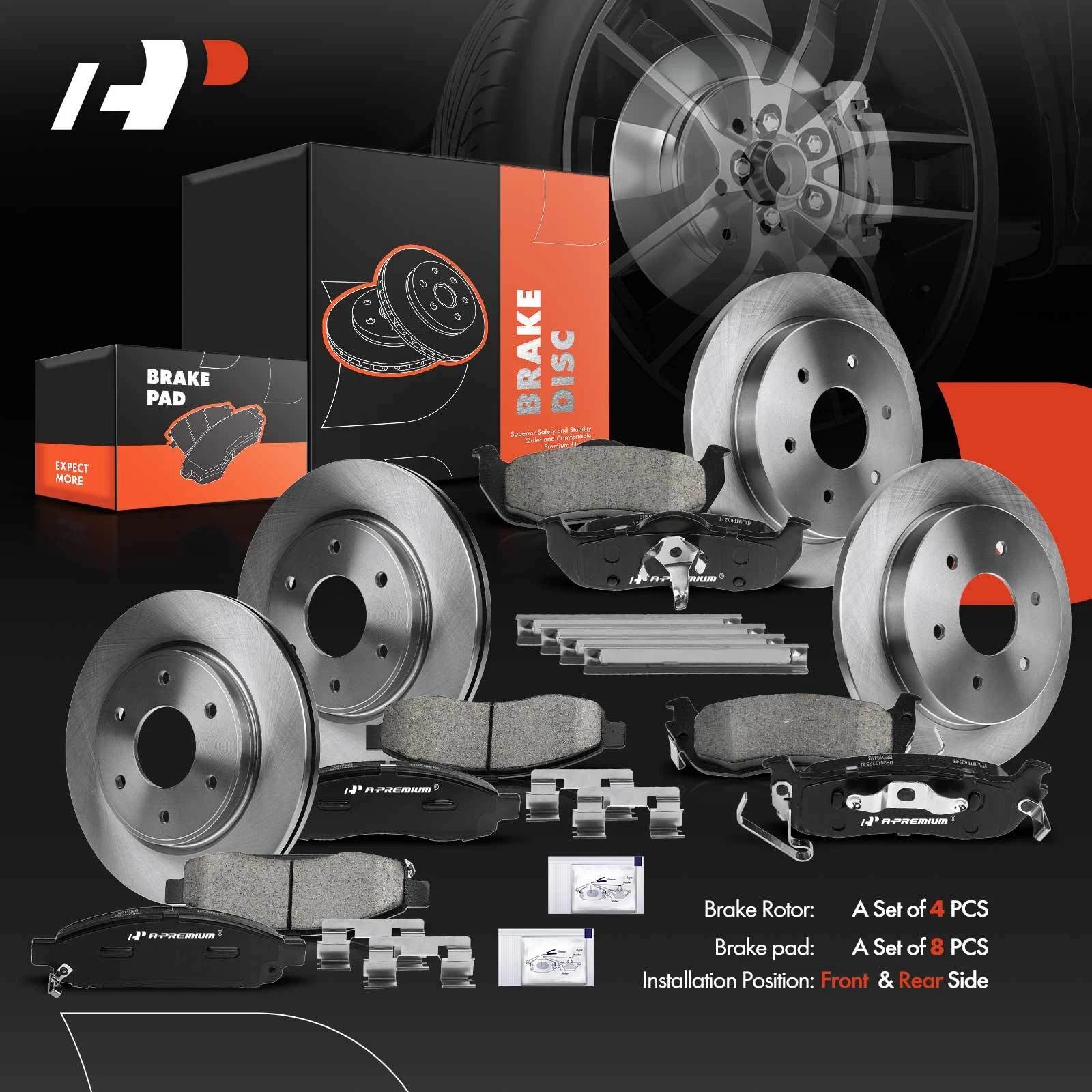 Disc Brake Rotors & Ceramic Pads for Nissan Titan (2004–2023)