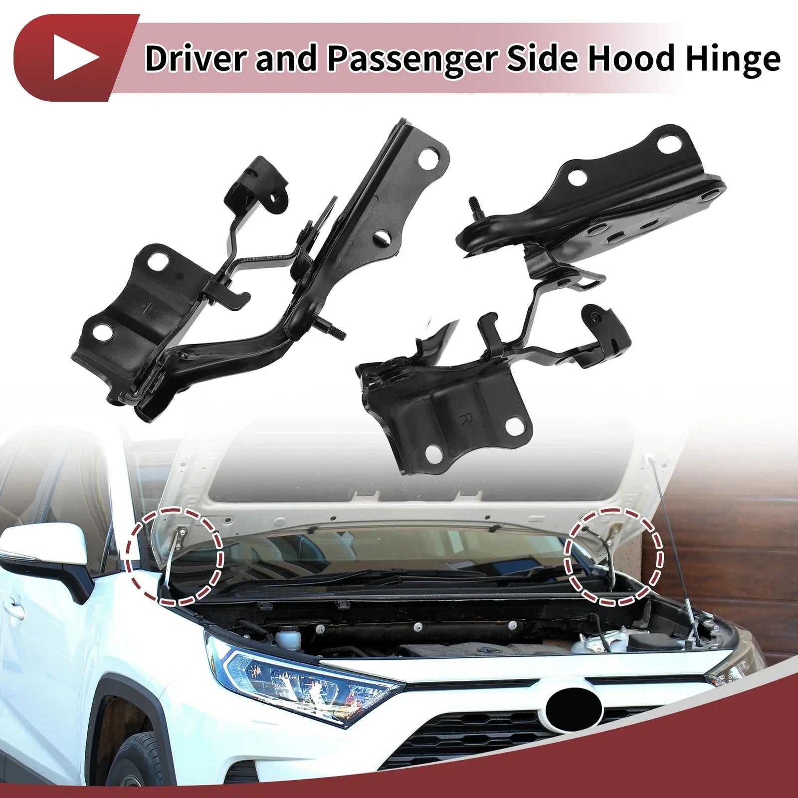 Hood Hinges for Lexus ES300h Front Bonnet Bracket (2019-2022) - 1 Pair
