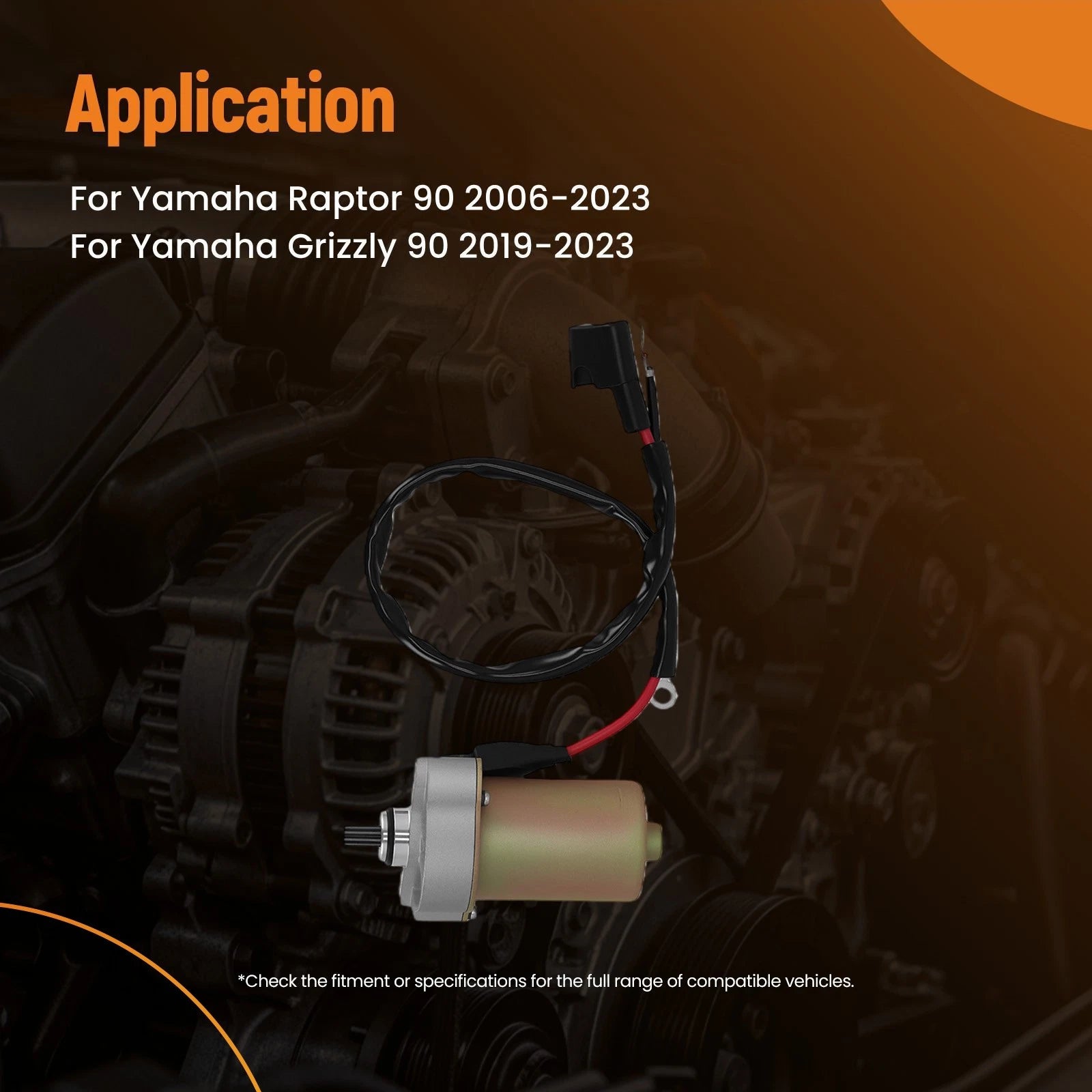 Starter Motor for Yamaha Grizzly 90 (2019–2023) 43D-H1800-00-00 12V 9T
