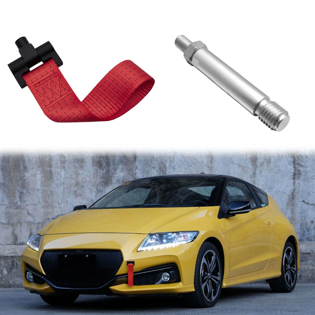 Front Bumper Tow Hook Racing Red Strip for Honda Fit 2nd Gen (2015–2020)