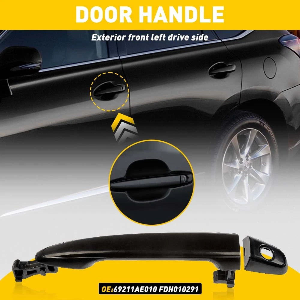 Exterior Door Handle Front Left Black for Lexus Toyota (2000–2005) 69211AE010 FDH010291