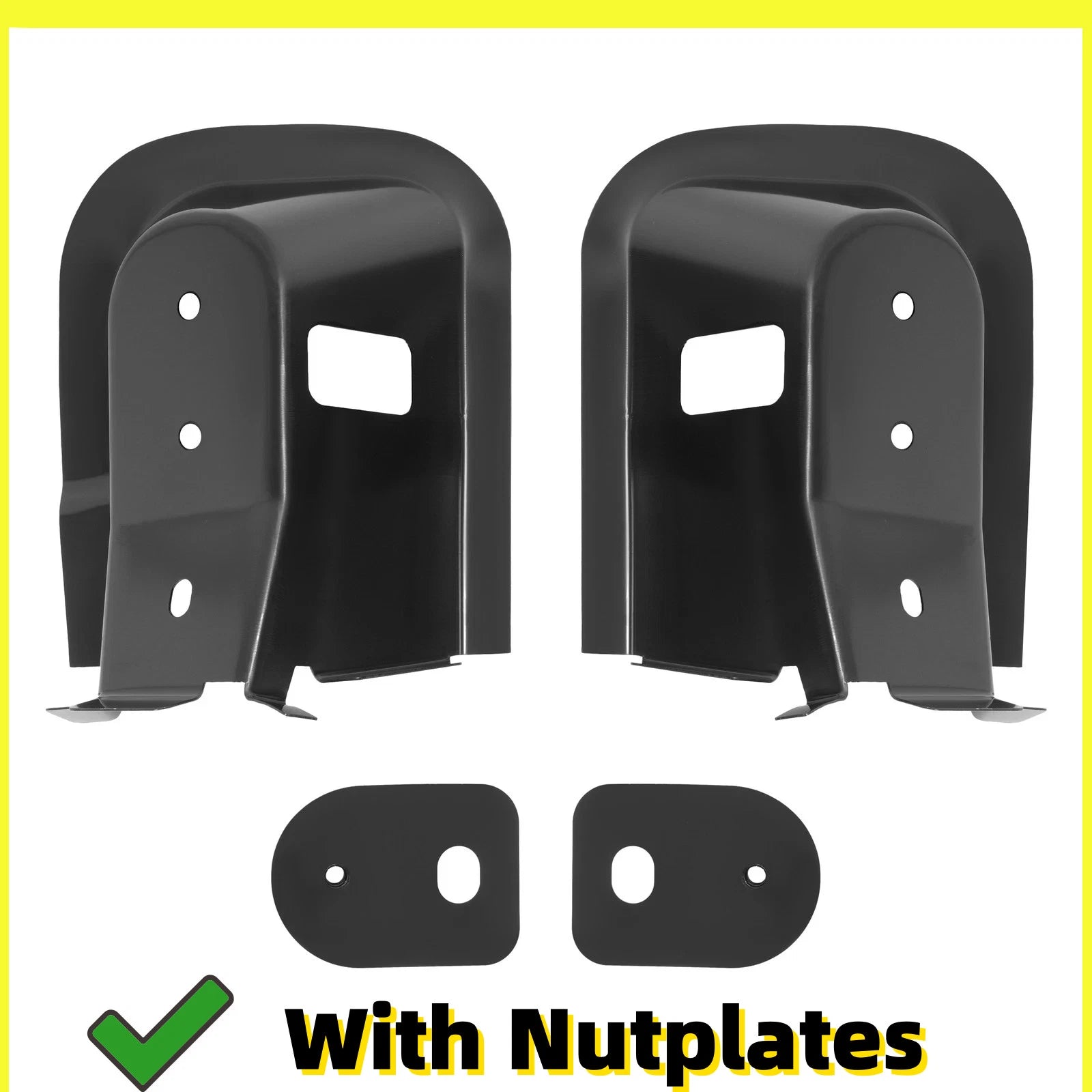 2X Front Die Stamped Cab Mounts W/Nutplates for Dodge Ram 1500 2500 3500 (1994–2002)