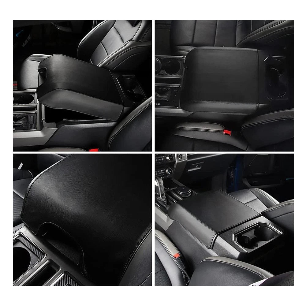 Leather Center Console Lid Armrest Cover for Ford F150 (2015–2020)