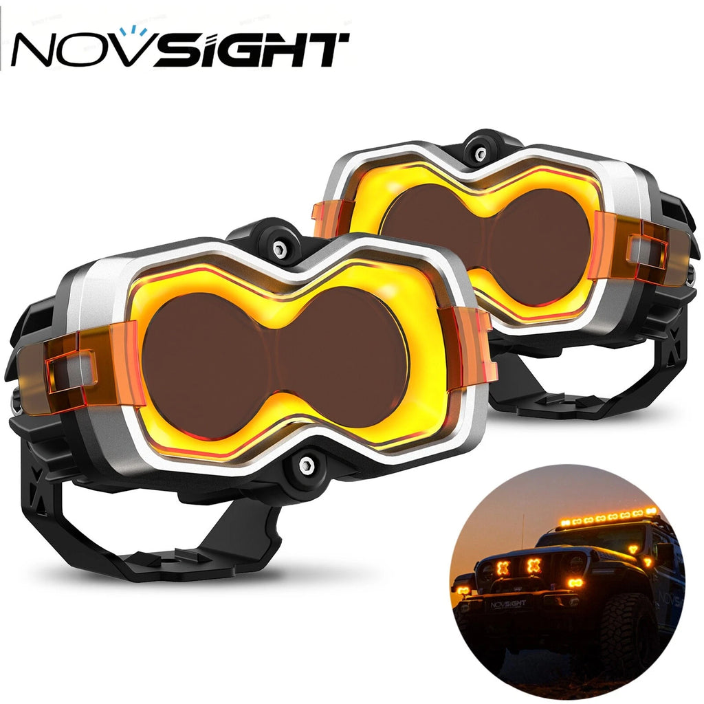 2X 4.5" LED Work Lights Pod Spot Flood for Jeep (2025)