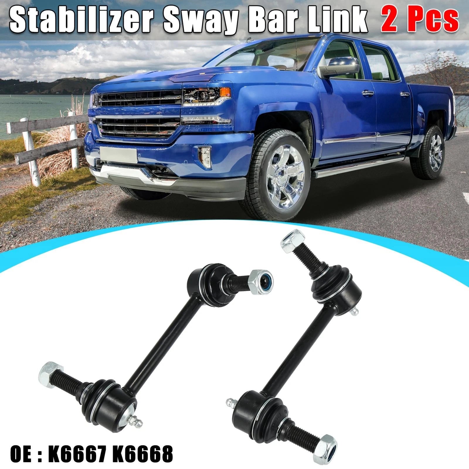 2pcs Rear Suspension Sway Bar End Link K6667 15071424 for Chevrolet Trailblazer (2002–2009)