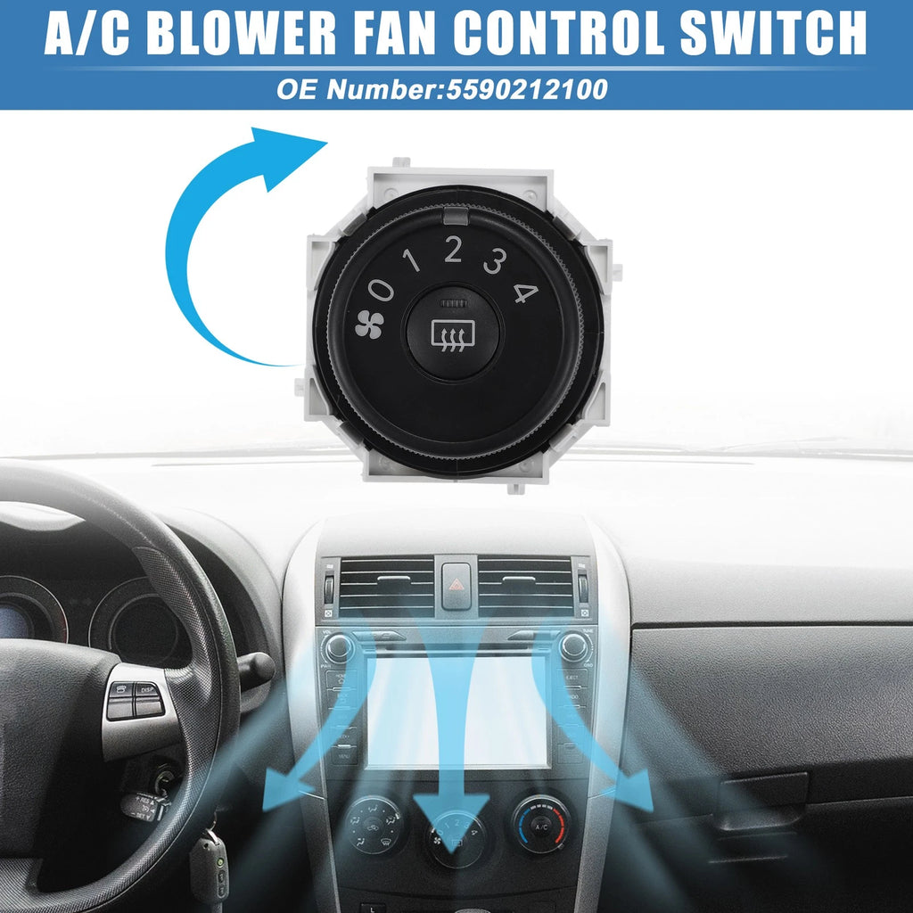 A/C Blower Fan Control Switch No. 5590212100 for Toyota Corolla XRS (2009–2013)