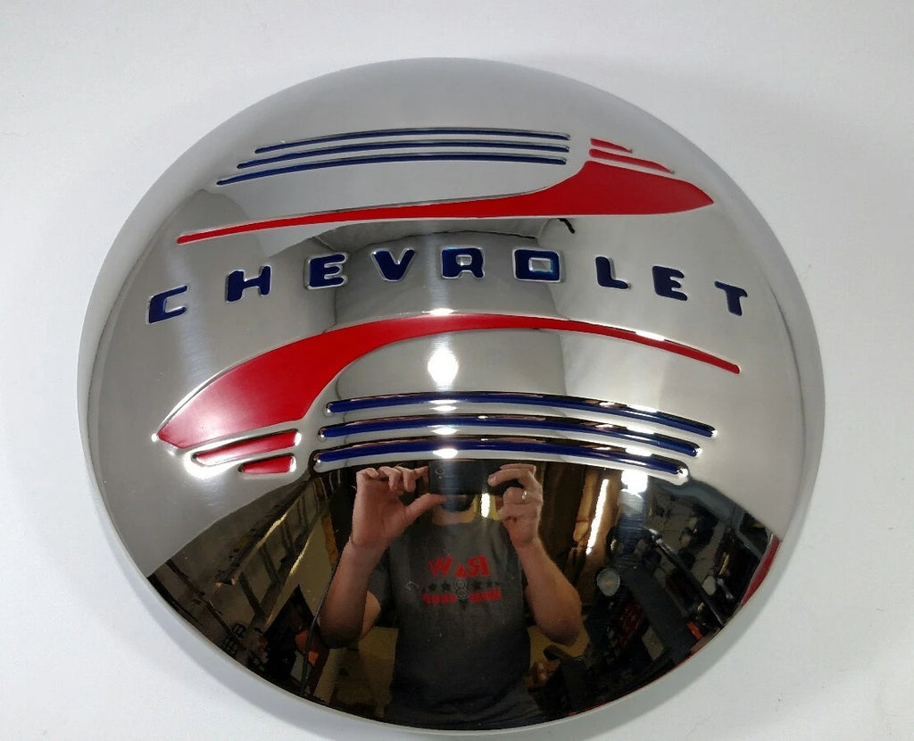Steel Hubcaps Set Front for 1941-1948 Chevy Car Truck with 8-1/8" Opening