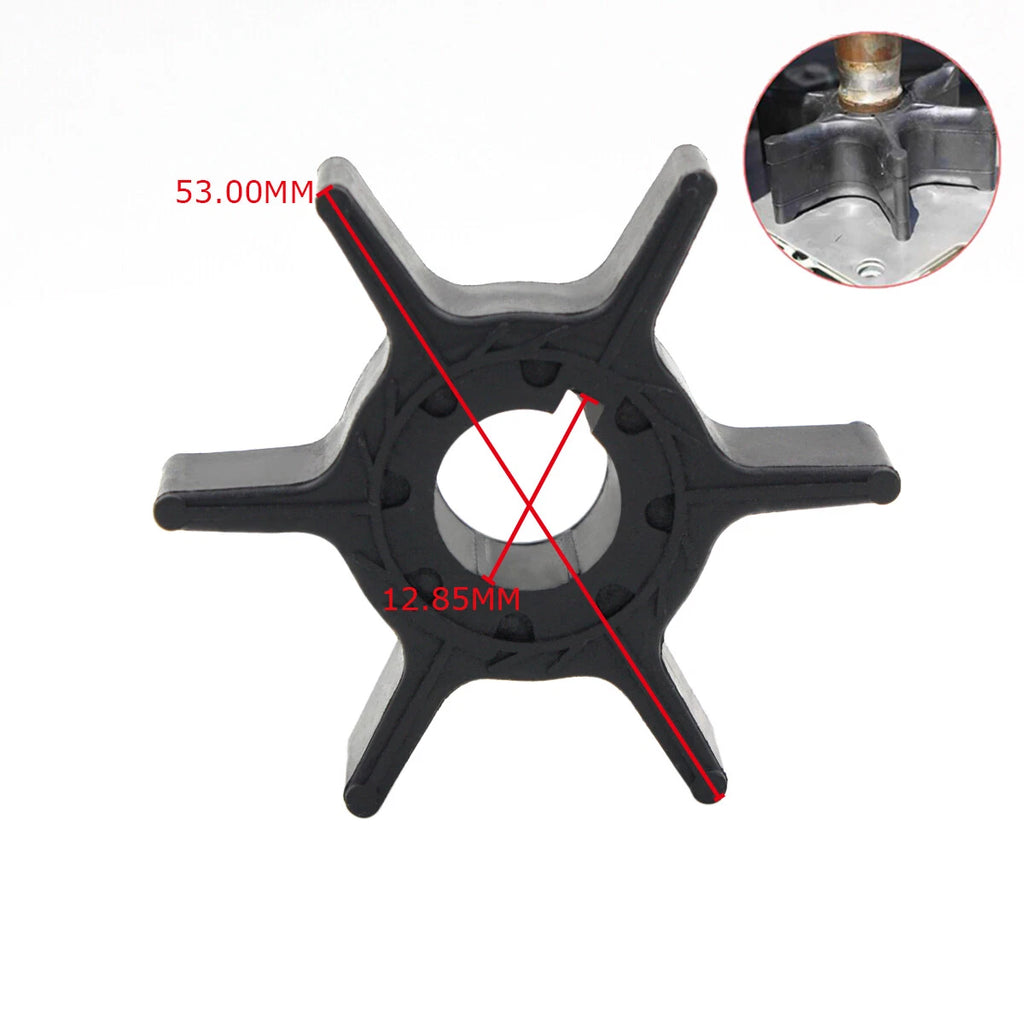 Water Pump Impeller for Yamaha 9.9 15 HP Outboard (2-Stroke) (63V-44352-01)