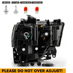 Halogen Headlight Set for Ram 2500 3500 (2019–2024) Black Bezel Left+Right