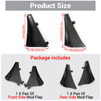 Set of 2 Splash Guard Mud Flaps for Corvette C8 (2020-Present) Carbon Style
