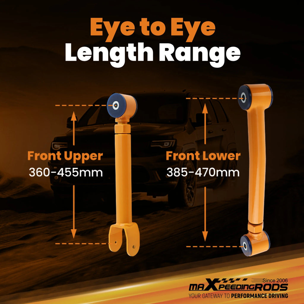 Adjustable Control Arms for Wrangler Grand Cherokee (0-8" Lift)
