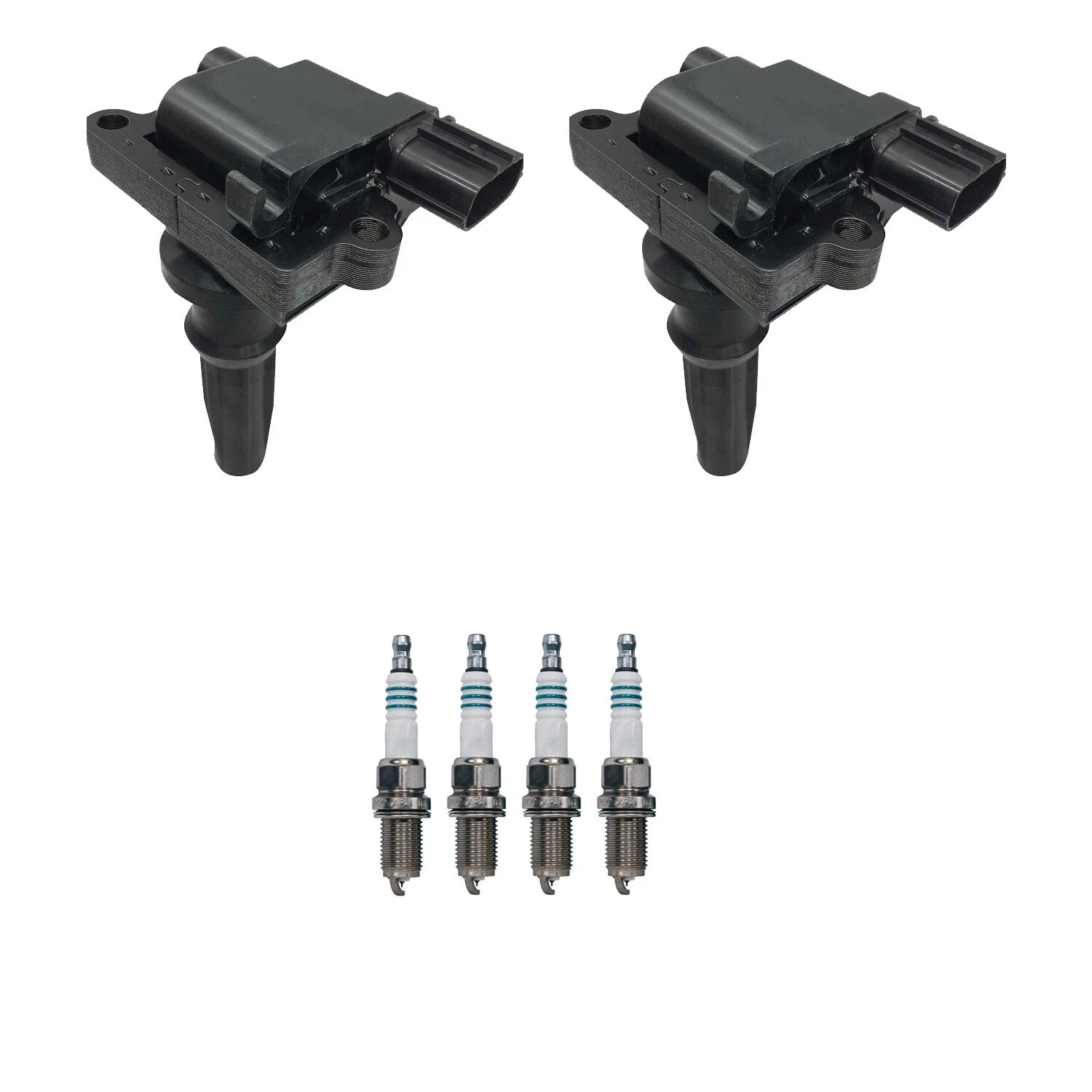 2X Ignition Coils & 4X Denso Iridium Spark Plugs for Kia Optima (2011–2015)