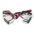 Mini Motorcycle LED Turn Signal Lights Amber Chrome