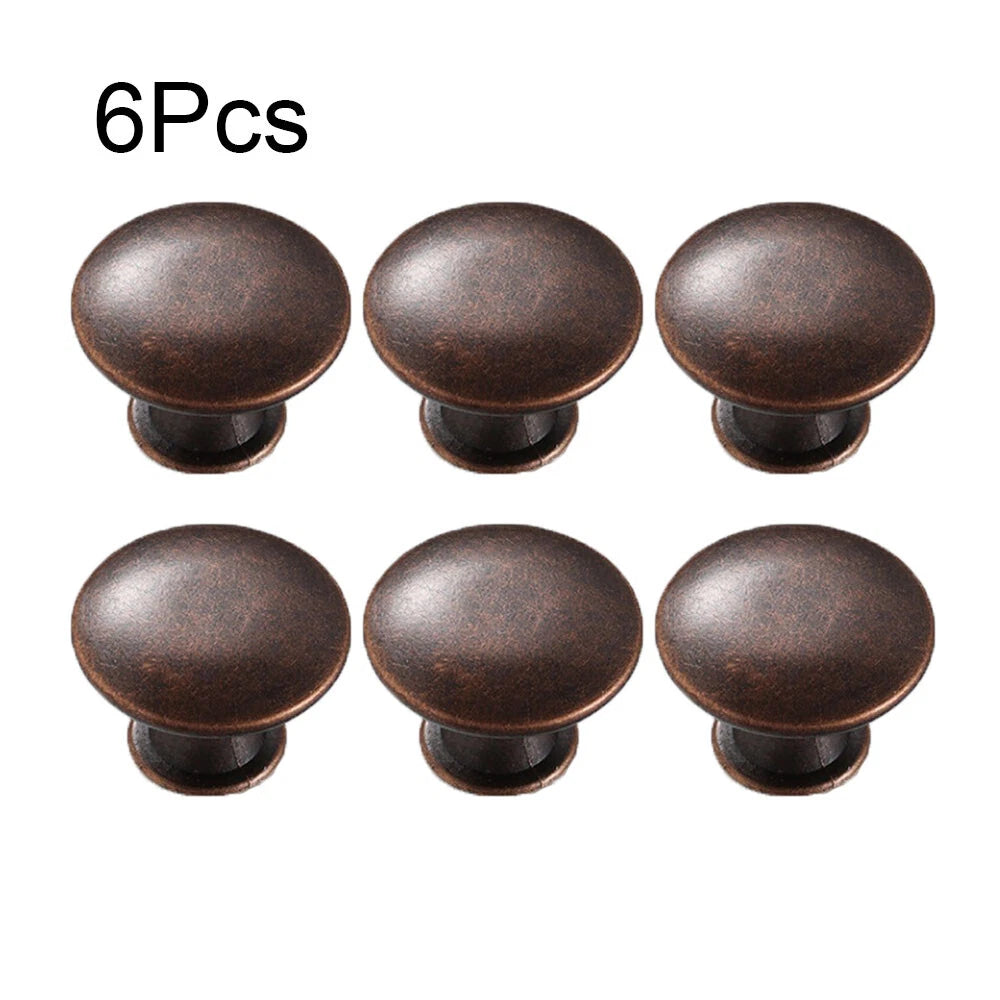 6X Cabinet Pull Handles for Jewelry Box Drawer (Red Bronze)