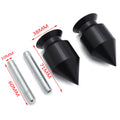 Black Spike Swingarm Spool 10mm for Kawasaki ER-6N (2009–2010) Ninja 250R (2008–2011)