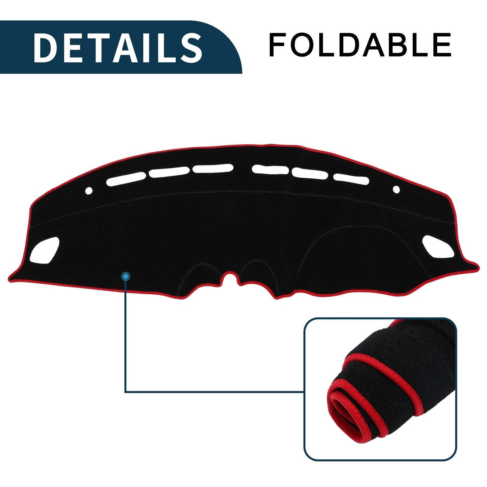 Dashboard Cover Mat for Suzuki Swift Sport ZC33S (2018–2019) Black Red