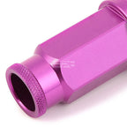20 PCS Open End M12x1.25 50mm Tall Purple Universal JDM Lug Nut Set